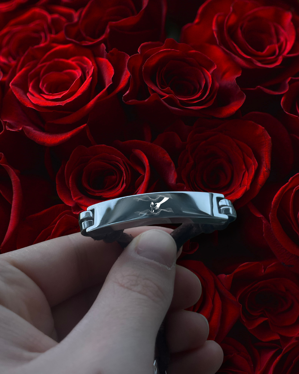 Promise of Life Bracelet - Leather, Engraved Symbol