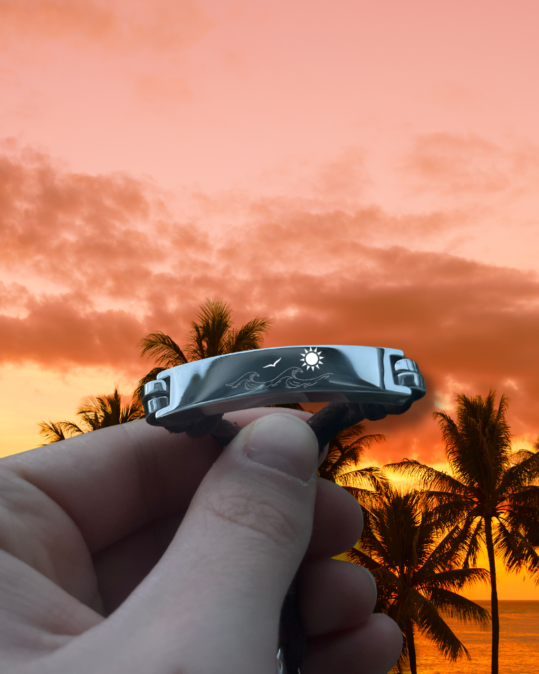 Promise of The Pursuit Bracelet - Leather, Engraved Symbol